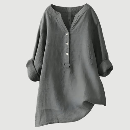 Blusa Respirável com Botões para Conforto Diário