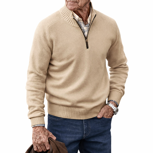 Camisola de Malha com Fecho de 1/4