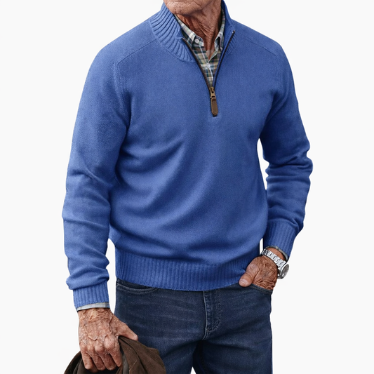 Camisola de Malha com Fecho de 1/4