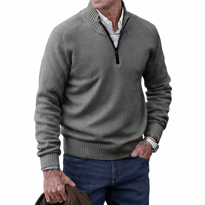 Camisola de Malha com Fecho de 1/4