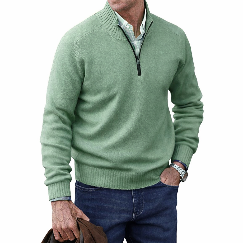 Camisola de Malha com Fecho de 1/4
