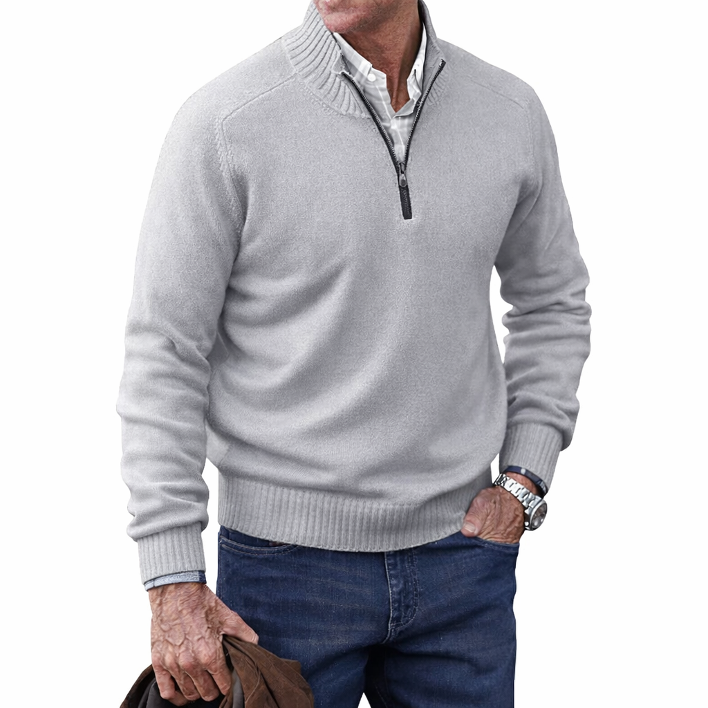 Camisola de Malha com Fecho de 1/4