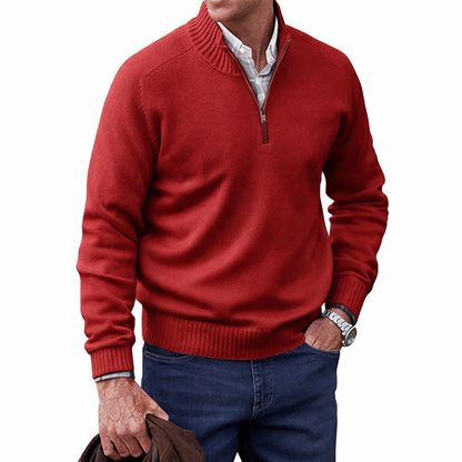 Camisola de Malha com Fecho de 1/4